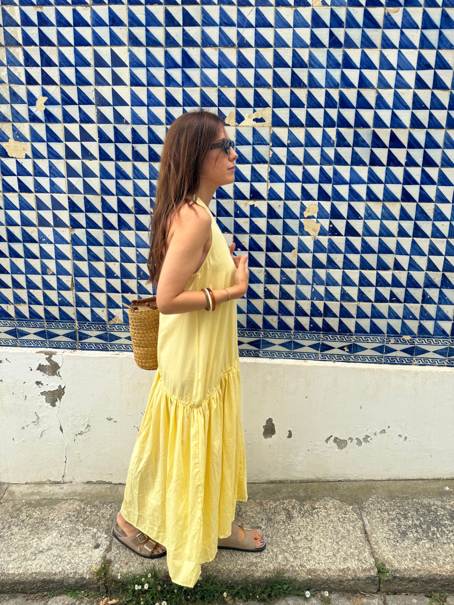 Vestido Santa Cruz - Amarelo Manteiga
