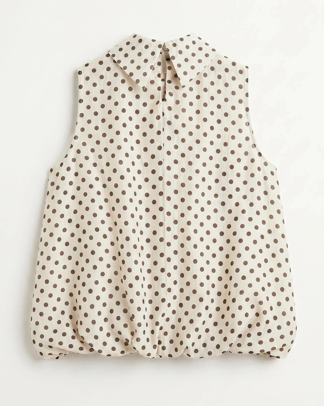 Top Polka Dots - Creme e Castanho - Pré-venda ( Envio até 24/06)
