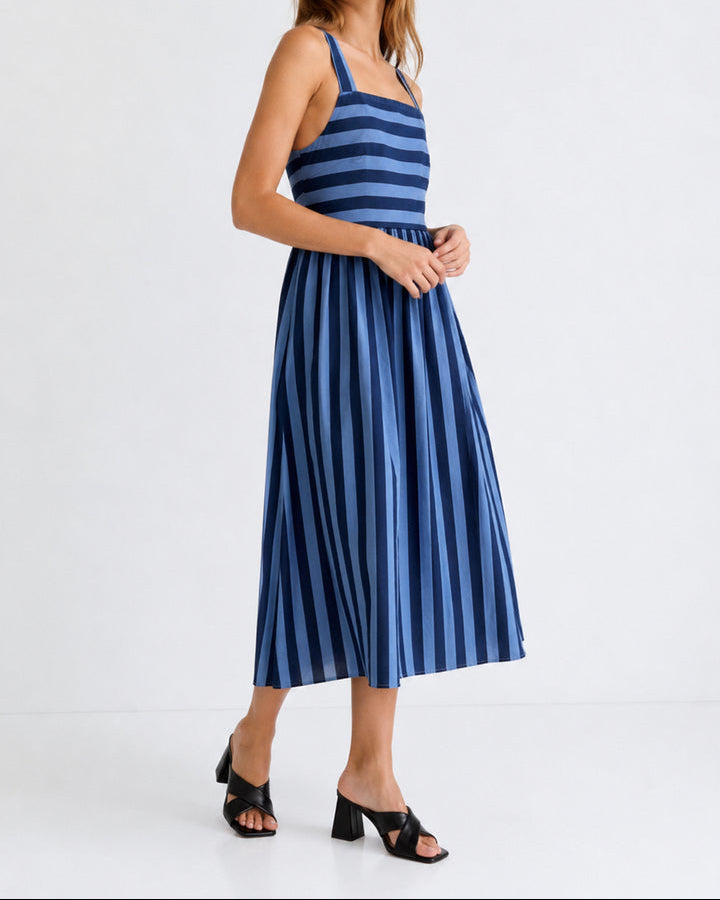 Vestido Rayas - Azul - Pré-venda ( Envio até 26/06)