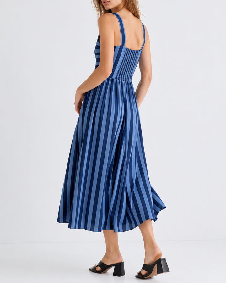 Vestido Rayas - Azul - Pré-venda ( Envio até 26/06)