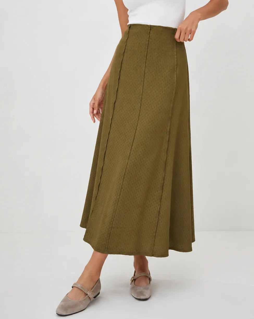 Saia Midi Verde Oliva -  - Envio até 10/07