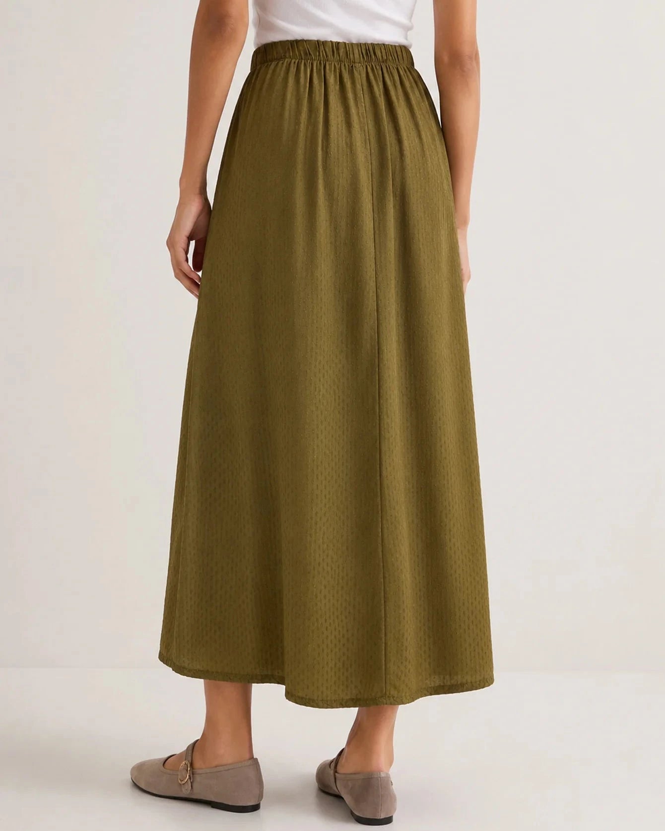 Saia Midi Verde Oliva -  - Envio até 10/07
