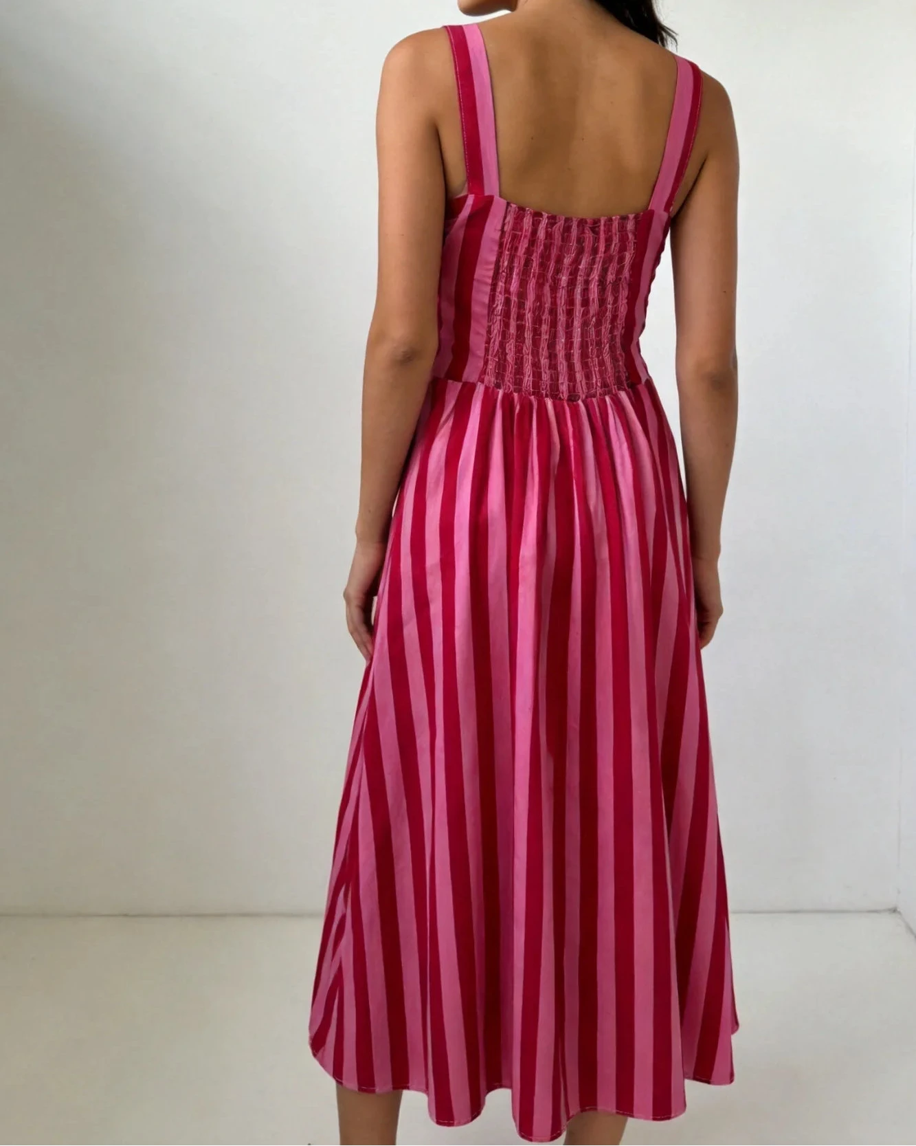 Vestido Rayas - Rosa