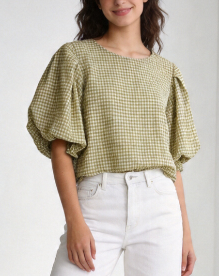 Blusa Vichy Verde