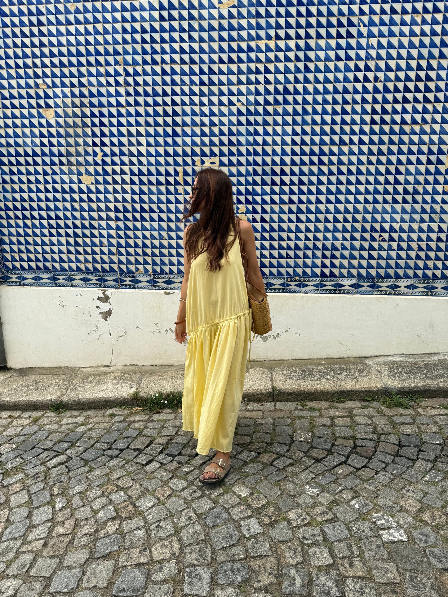 Vestido Santa Cruz - Amarelo Manteiga