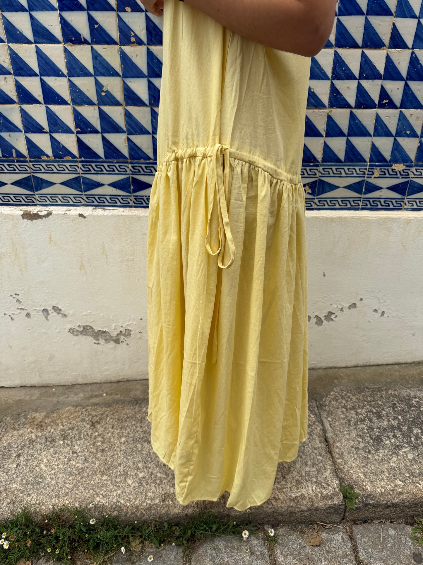 Vestido Santa Cruz - Amarelo Manteiga