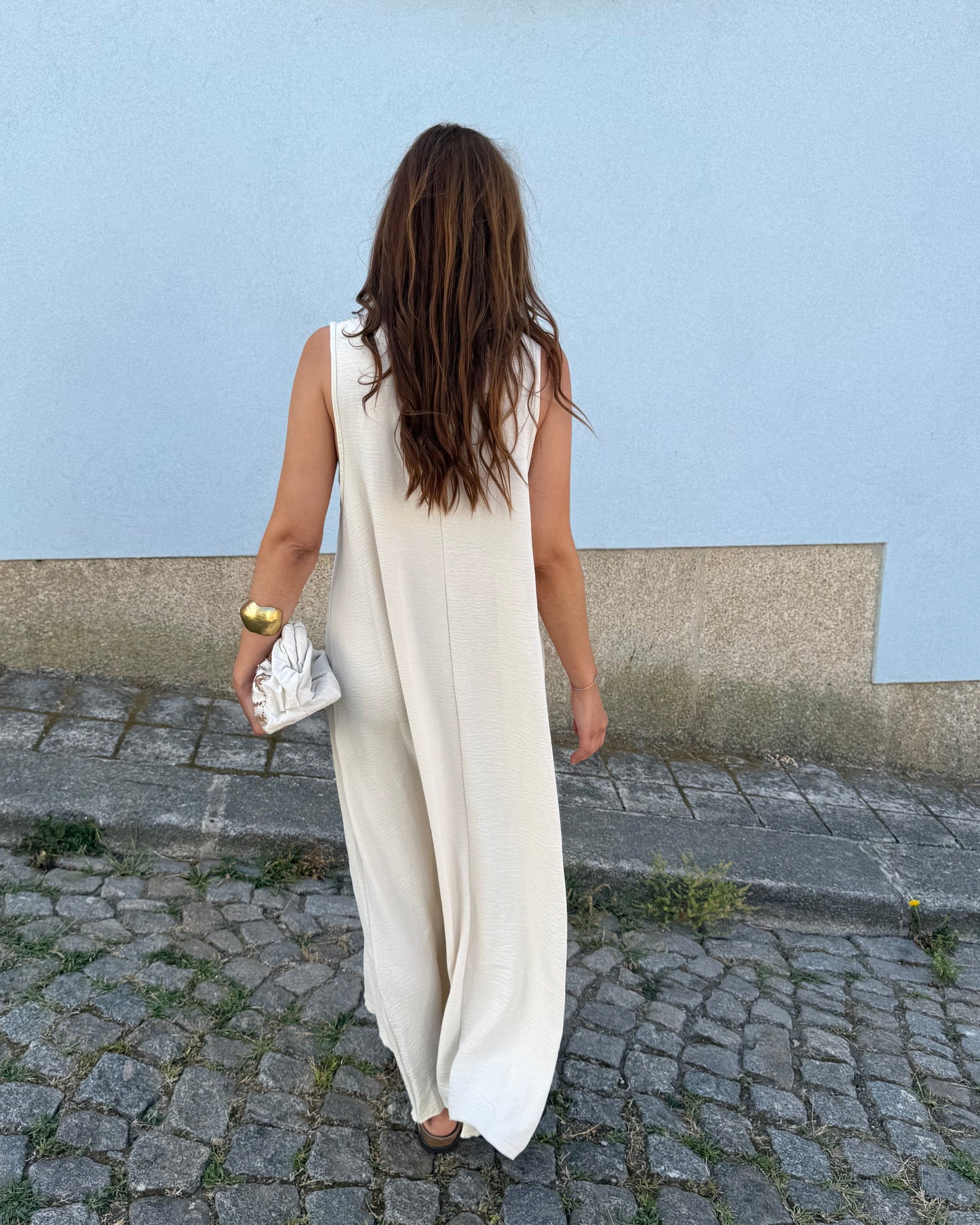 Vestido Sardinha - Creme -  Pré-venda (Envio até 06/08)