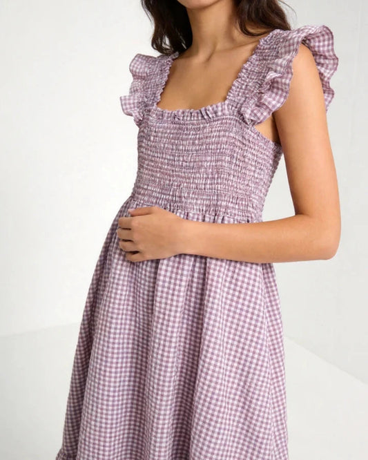 Vestido Solène ( Vichy Lavanda)