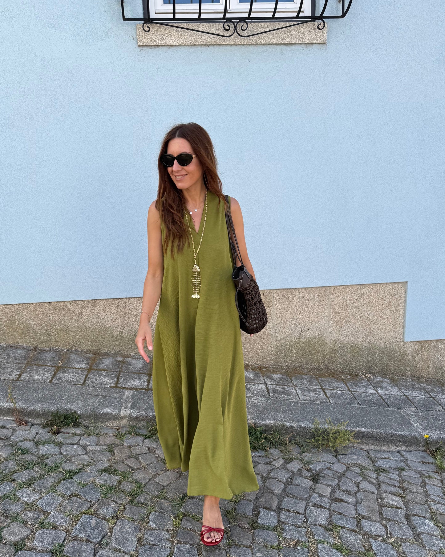 Vestido Sardinha - Verde Oliva