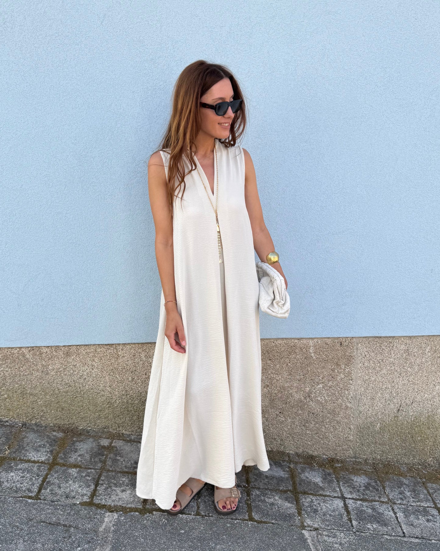 Vestido Sardinha - Creme -  Pré-venda (Envio até 06/08)