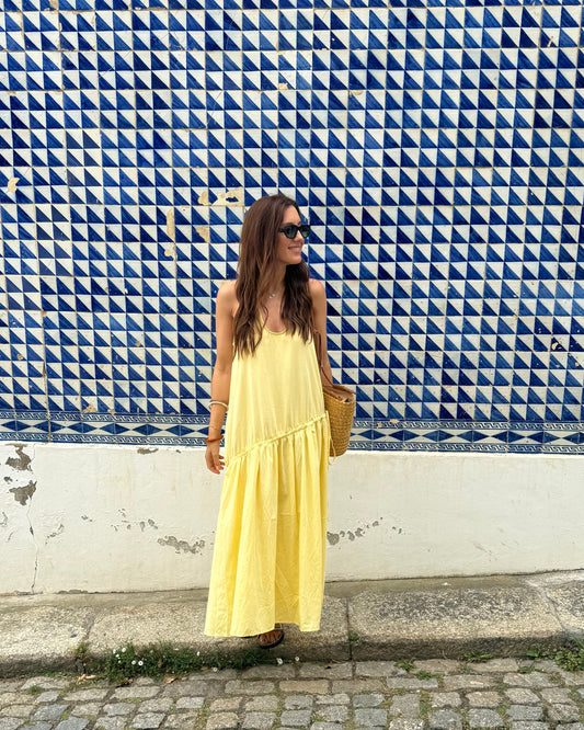Vestido Santa Cruz - Amarelo Manteiga