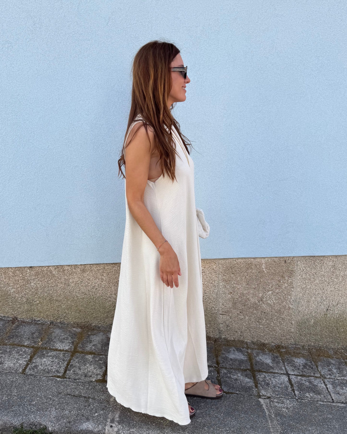 Vestido Sardinha - Creme -  Pré-venda (Envio até 06/08)