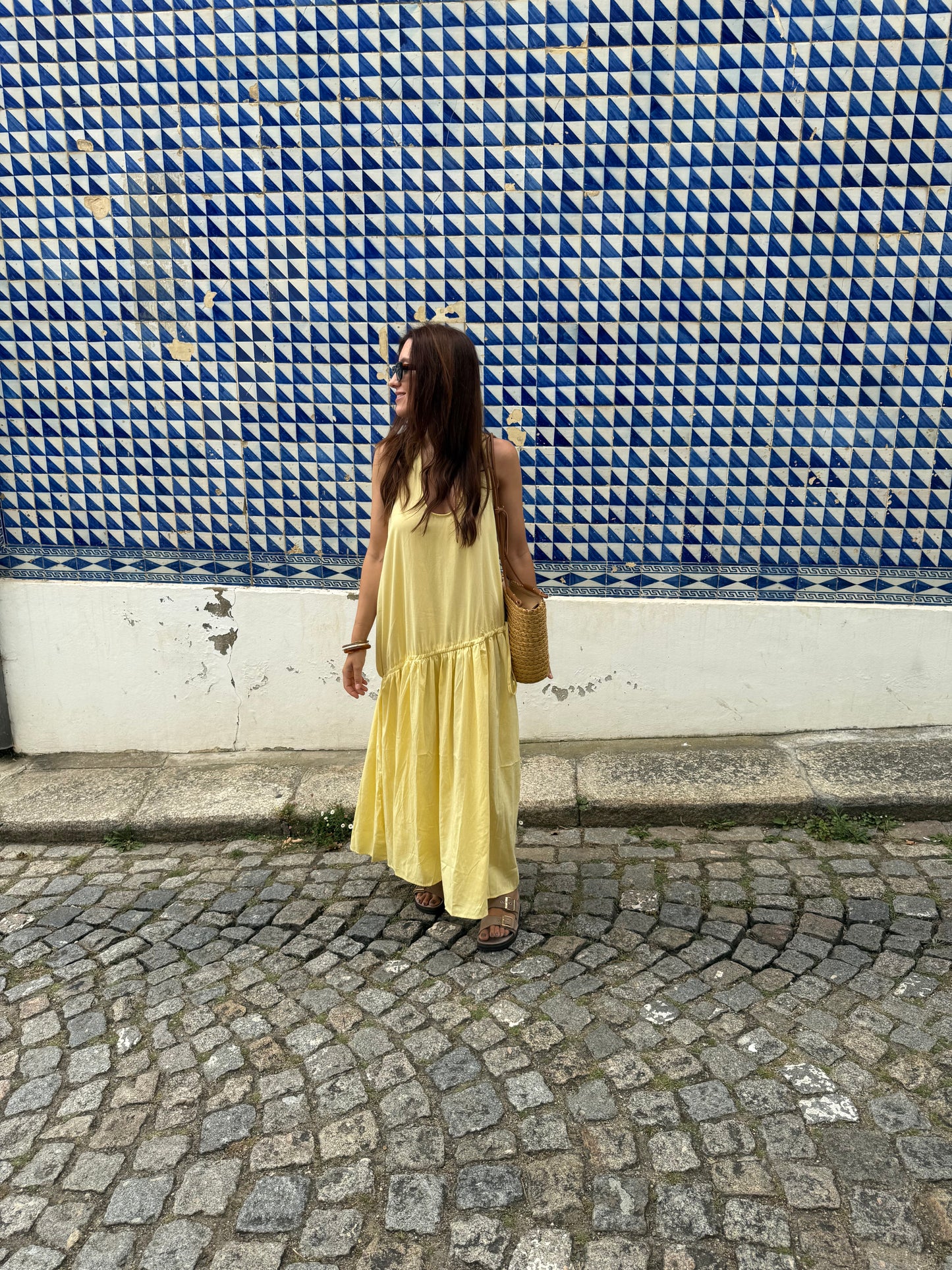 Vestido Santa Cruz - Amarelo Manteiga