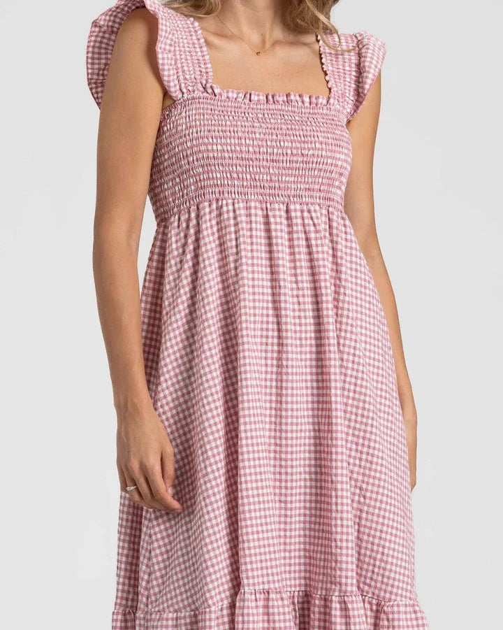 Vestido Bolonha - Vichy Rosa