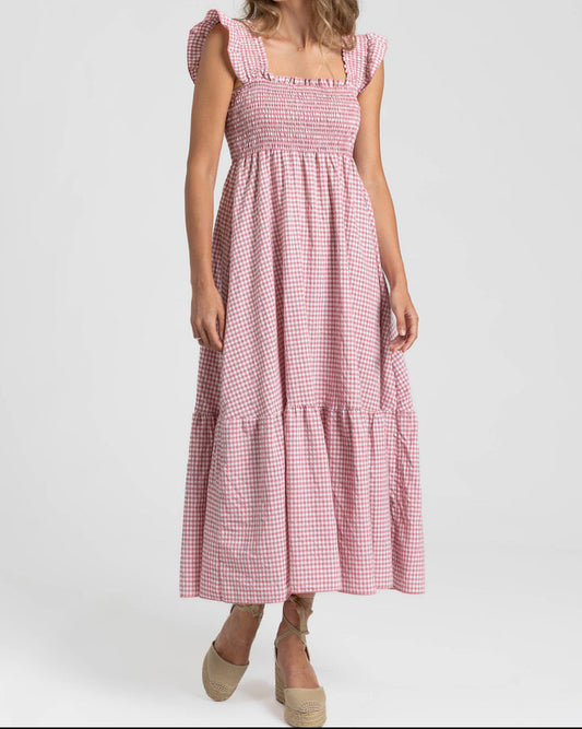 Vestido Bolonha - Vichy Rosa