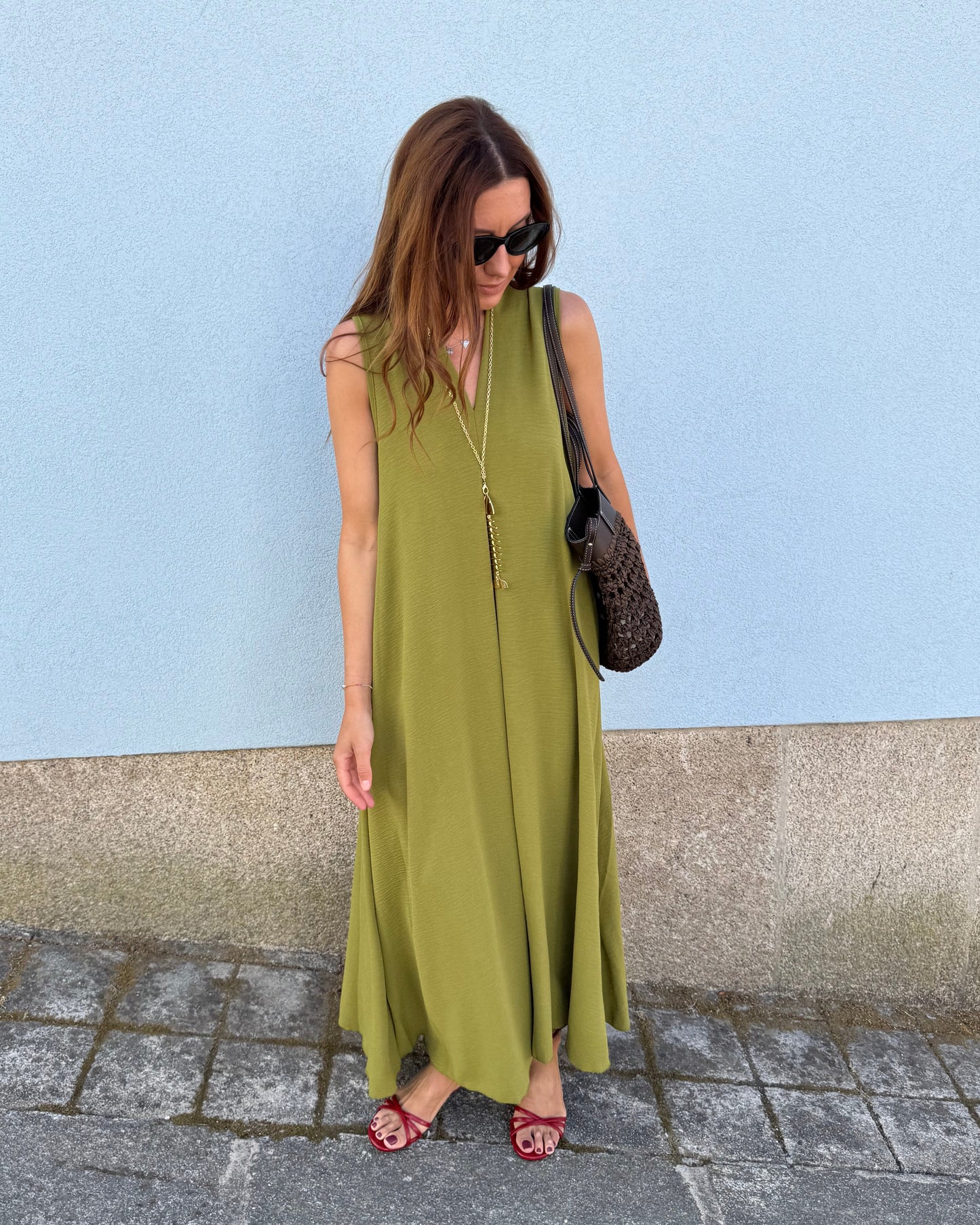 Vestido Sardinha - Verde Oliva