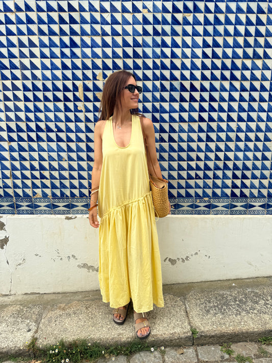 Vestido Santa Cruz - Amarelo Manteiga