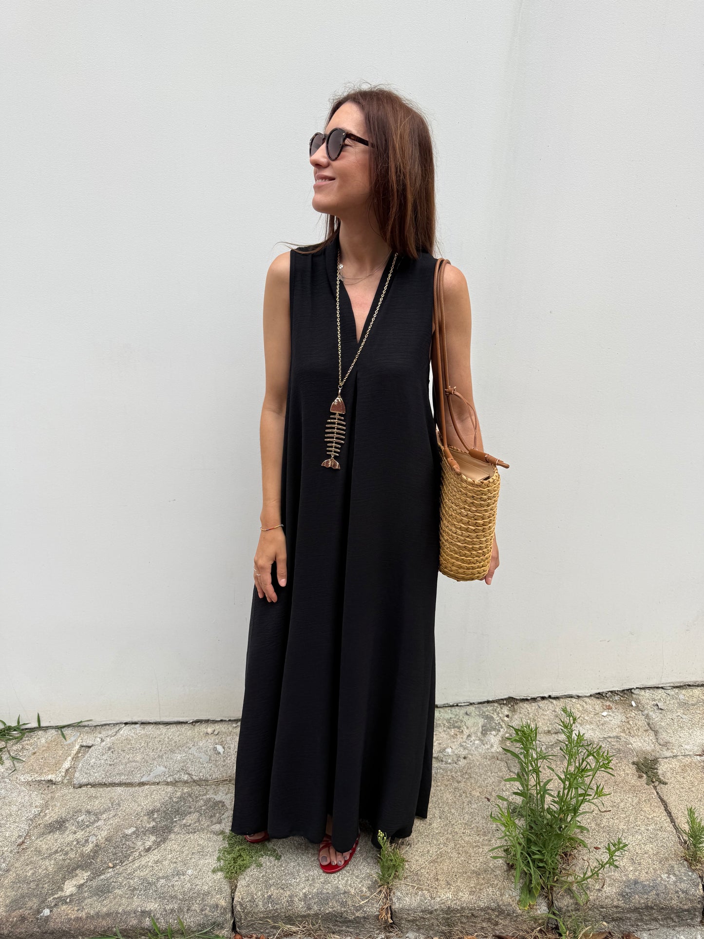 Vestido Sardinha - Preto - Envio até 15/07