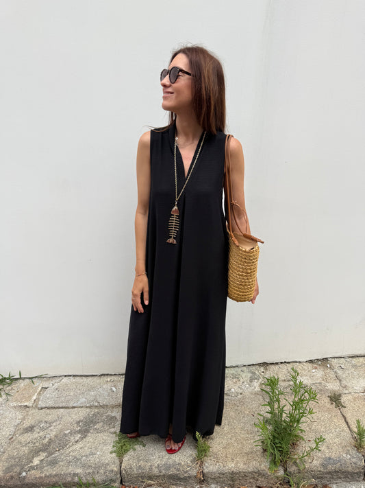 Vestido Sardinha - Preto - Envio até 15/07