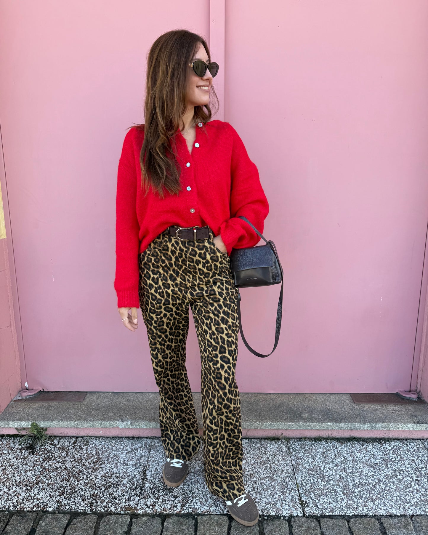 Animal Print- Wide Leg Jeans