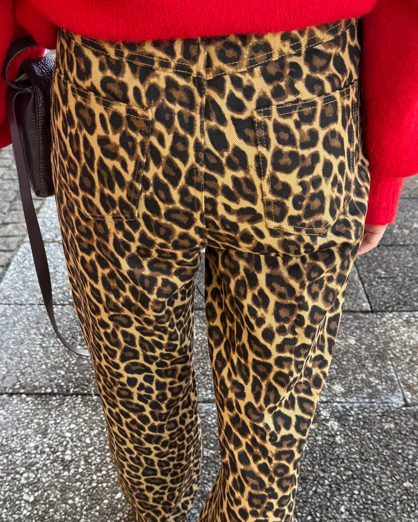 Animal Print- Wide Leg Jeans