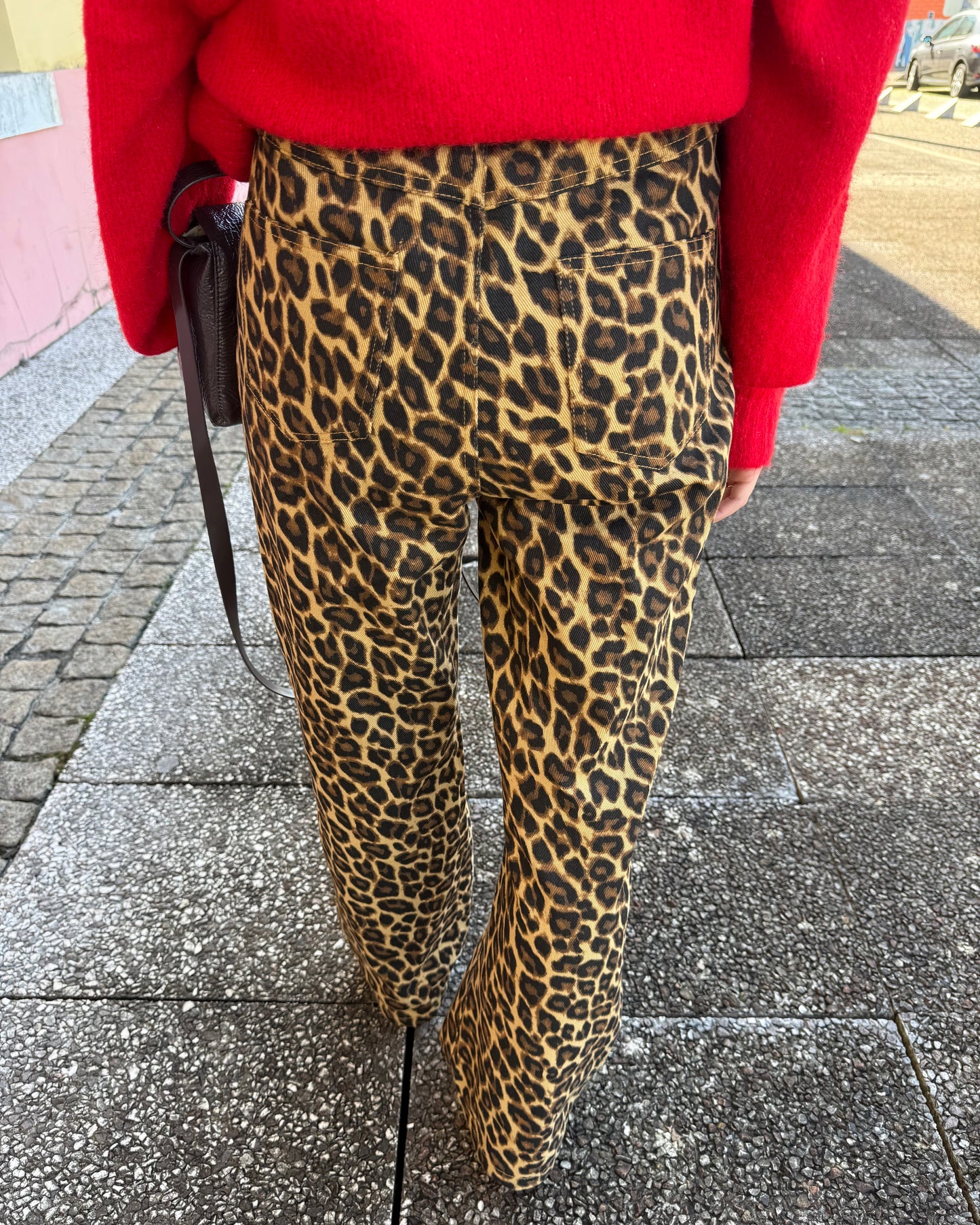 Animal Print- Wide Leg Jeans