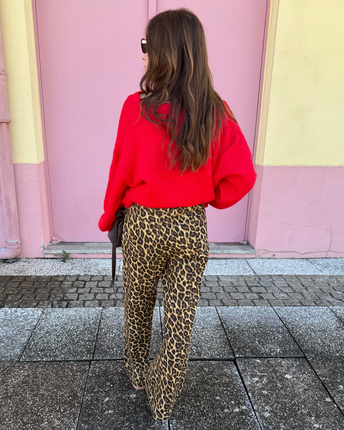 Animal Print- Wide Leg Jeans
