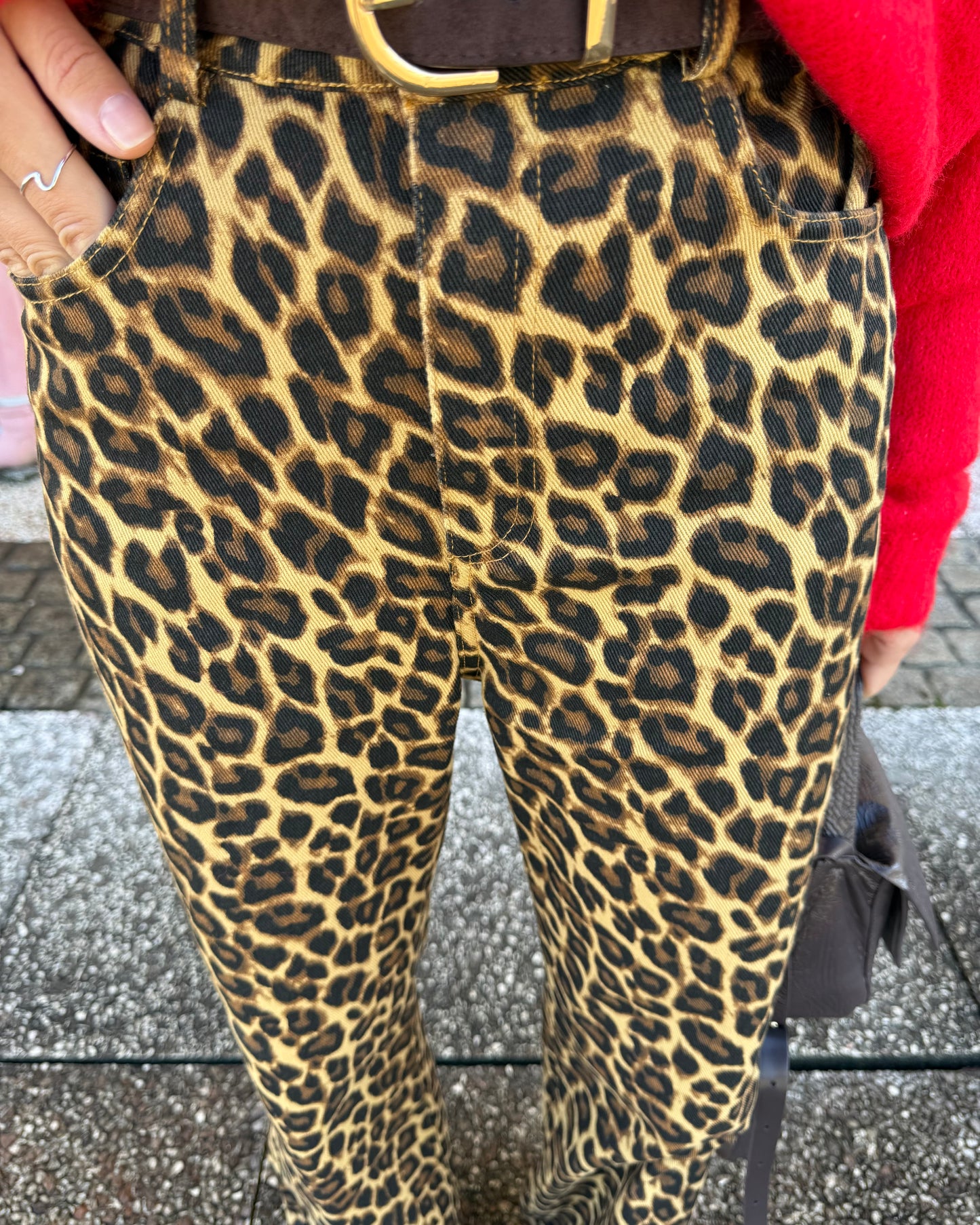 Animal Print- Wide Leg Jeans