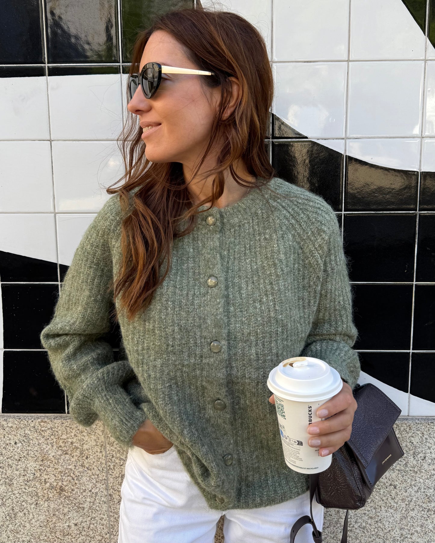 Cardigan Amélia - Verde - ( Pré-Venda - Envio até 09/12)