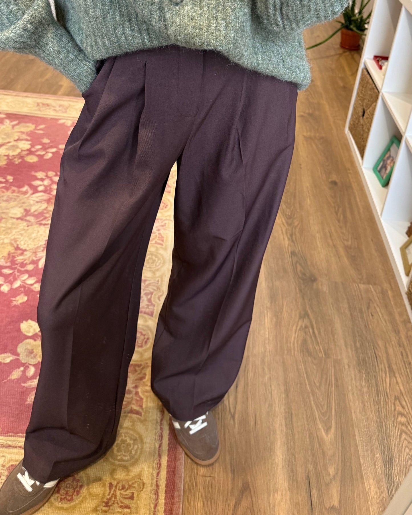 Calças de Alfaiataria Expresso - Castanho Chocolate