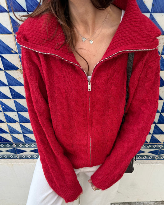 Cardigan Amália - Vermelho