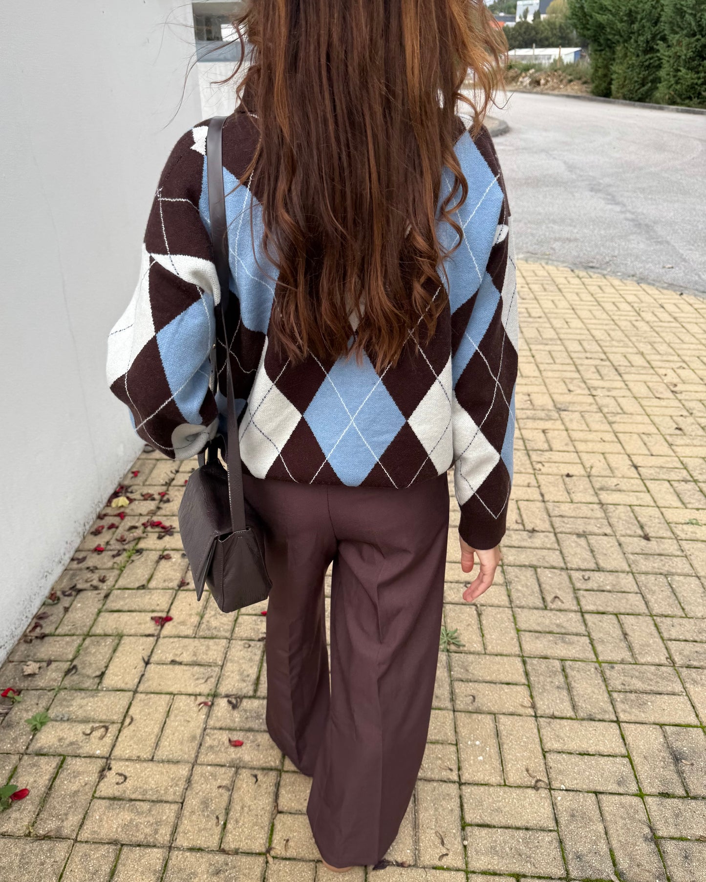 Calças de Alfaiataria Expresso - Castanho Chocolate