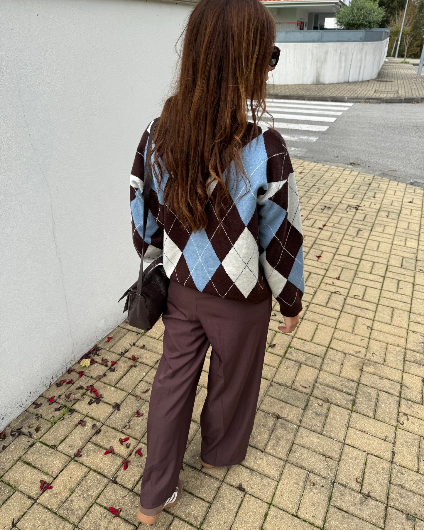 Calças de Alfaiataria Expresso - Castanho Chocolate