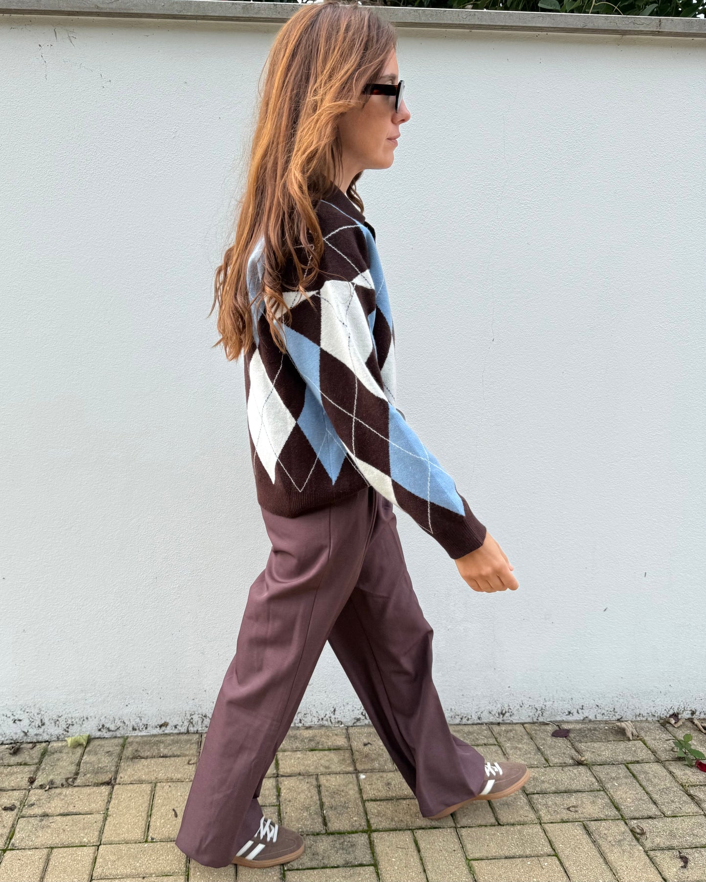 Calças de Alfaiataria Expresso - Castanho Chocolate