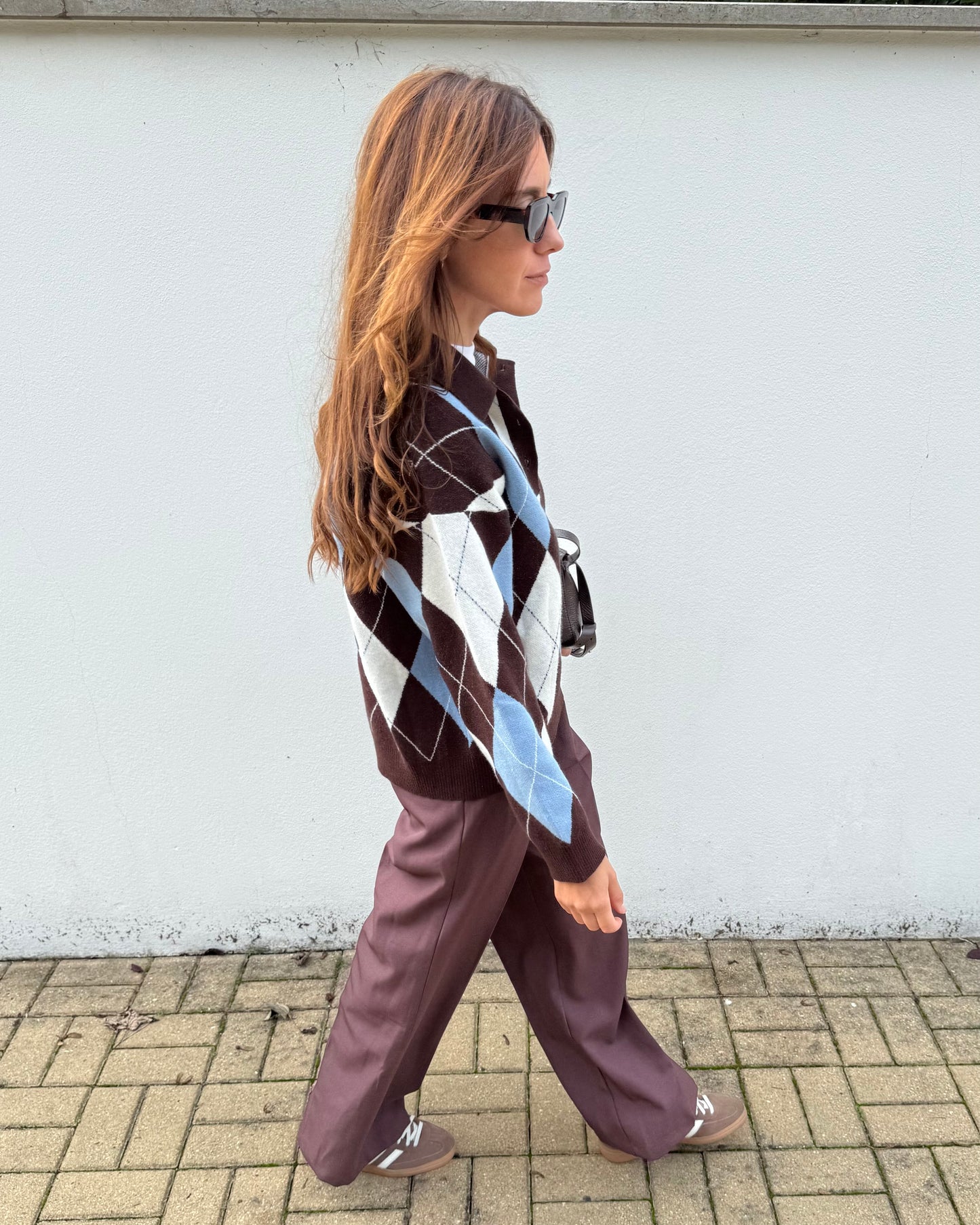 Calças de Alfaiataria Expresso - Castanho Chocolate