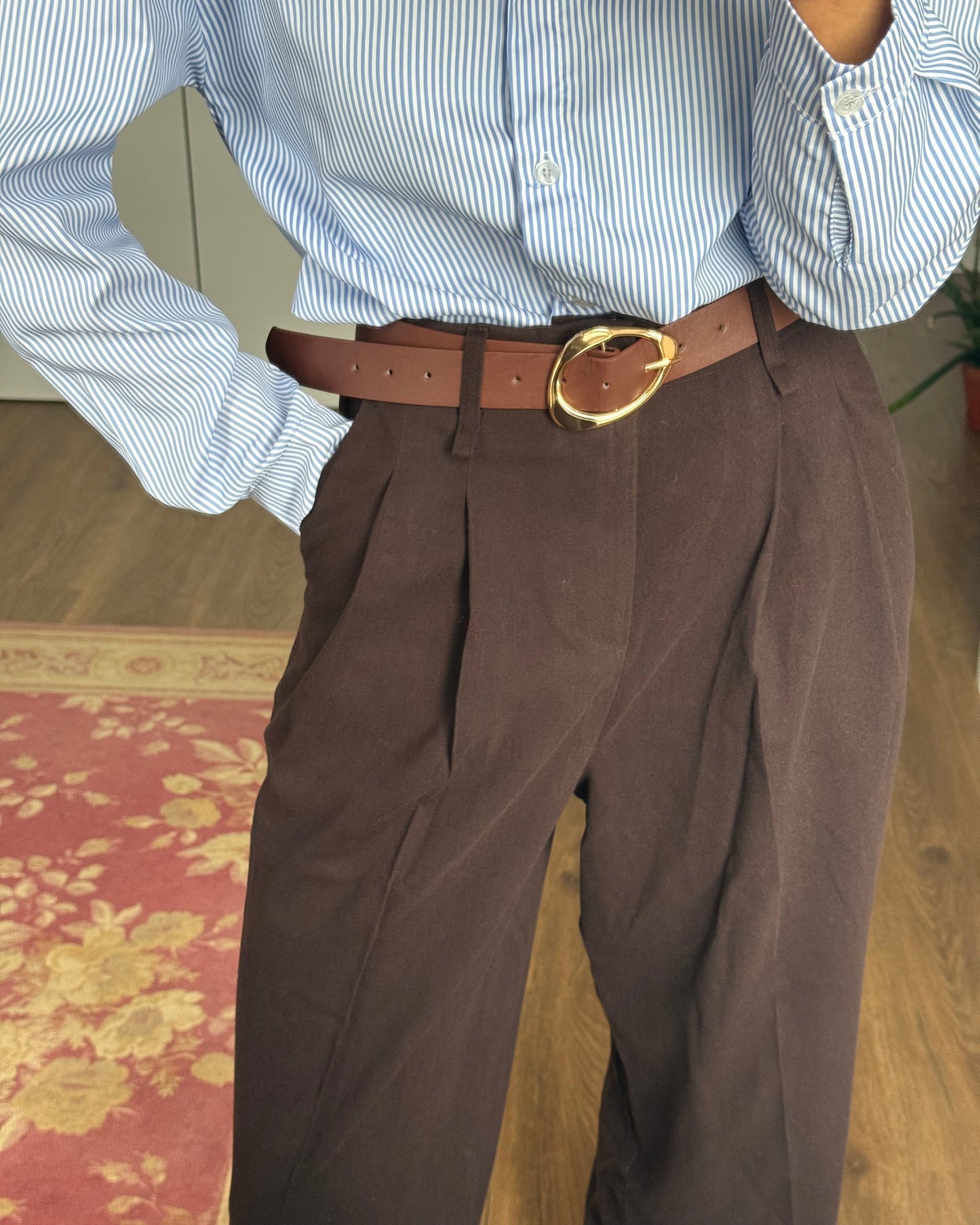 Calças de Alfaiataria Soft - Cofee - ( Pré-Venda - Envio até 09/12)