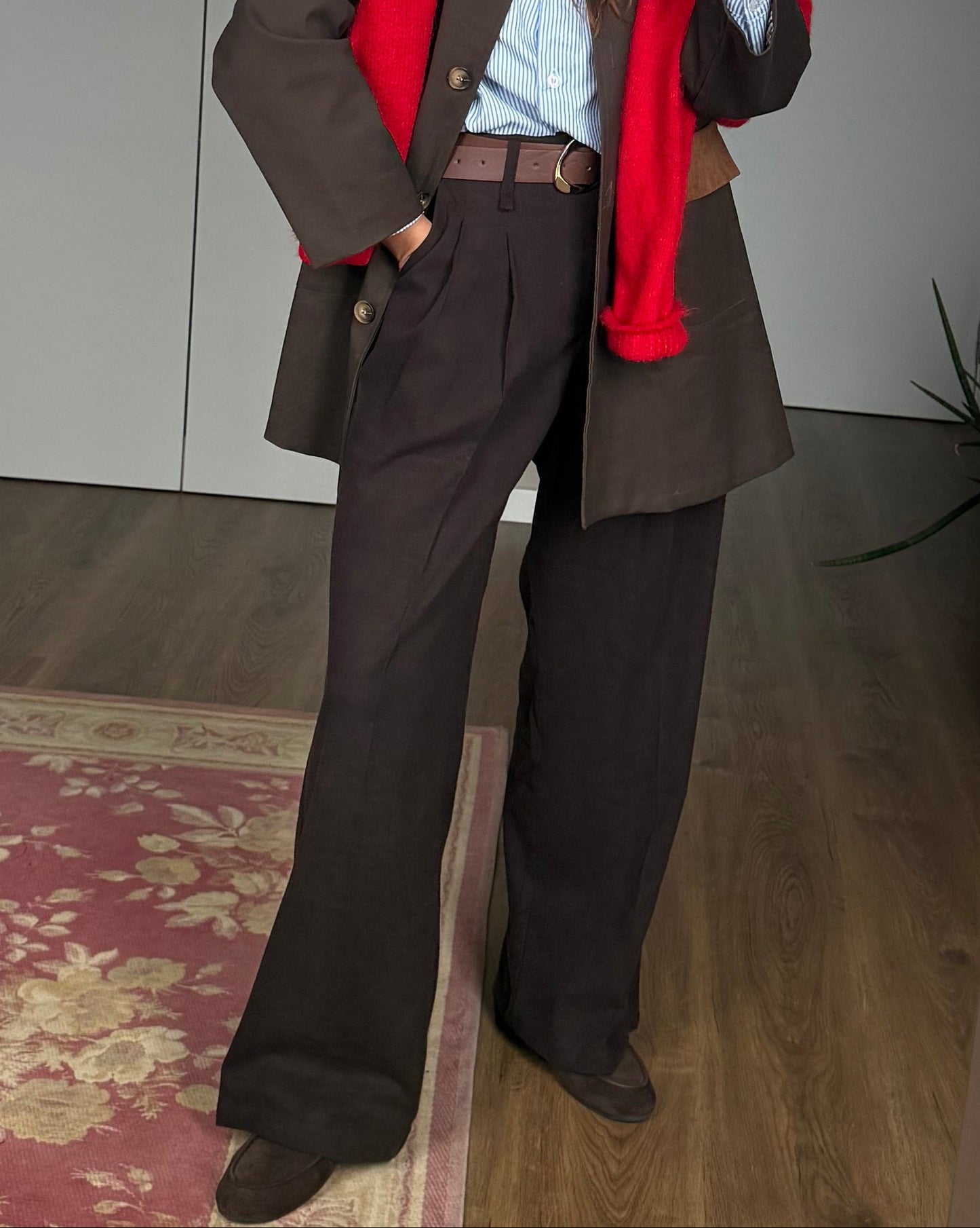 Calças de Alfaiataria Soft - Cofee - ( Pré-Venda - Envio até 09/12)