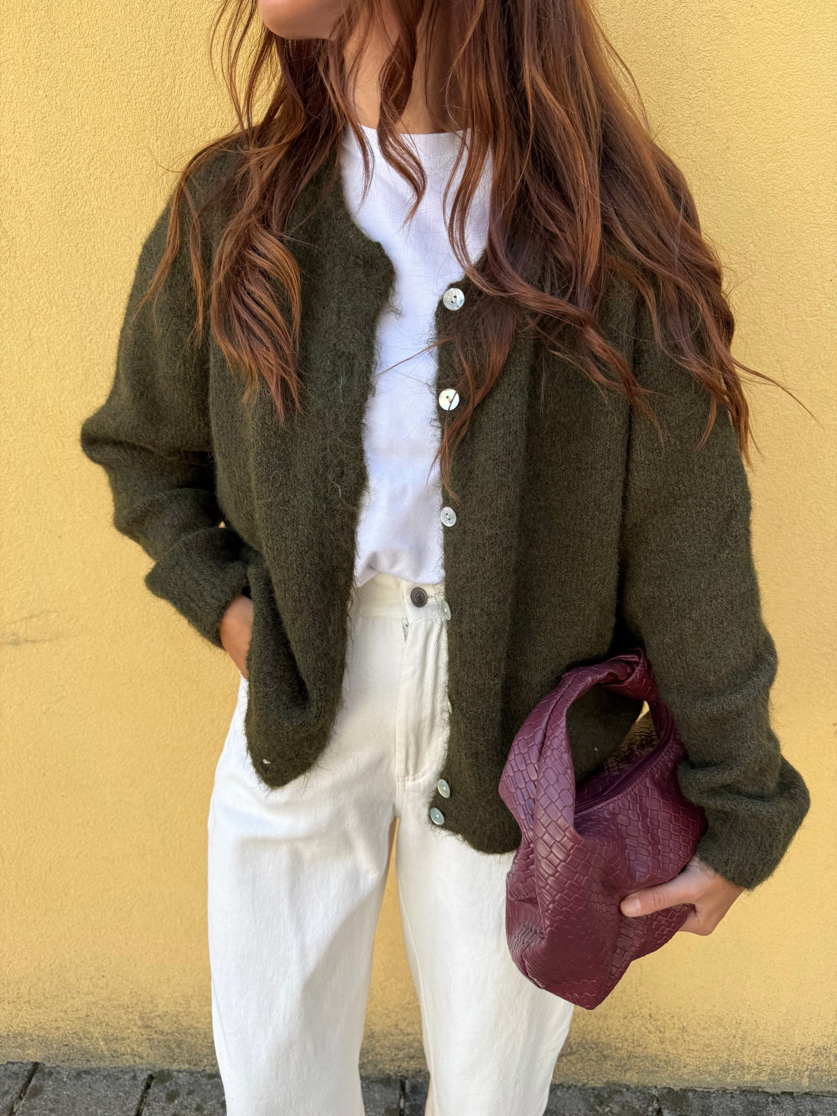 Cardigan Olívia - Verde Azeitona