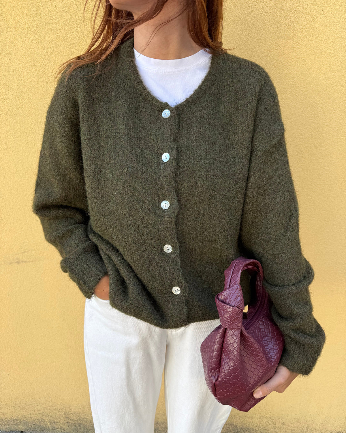 Cardigan Olívia - Verde Azeitona