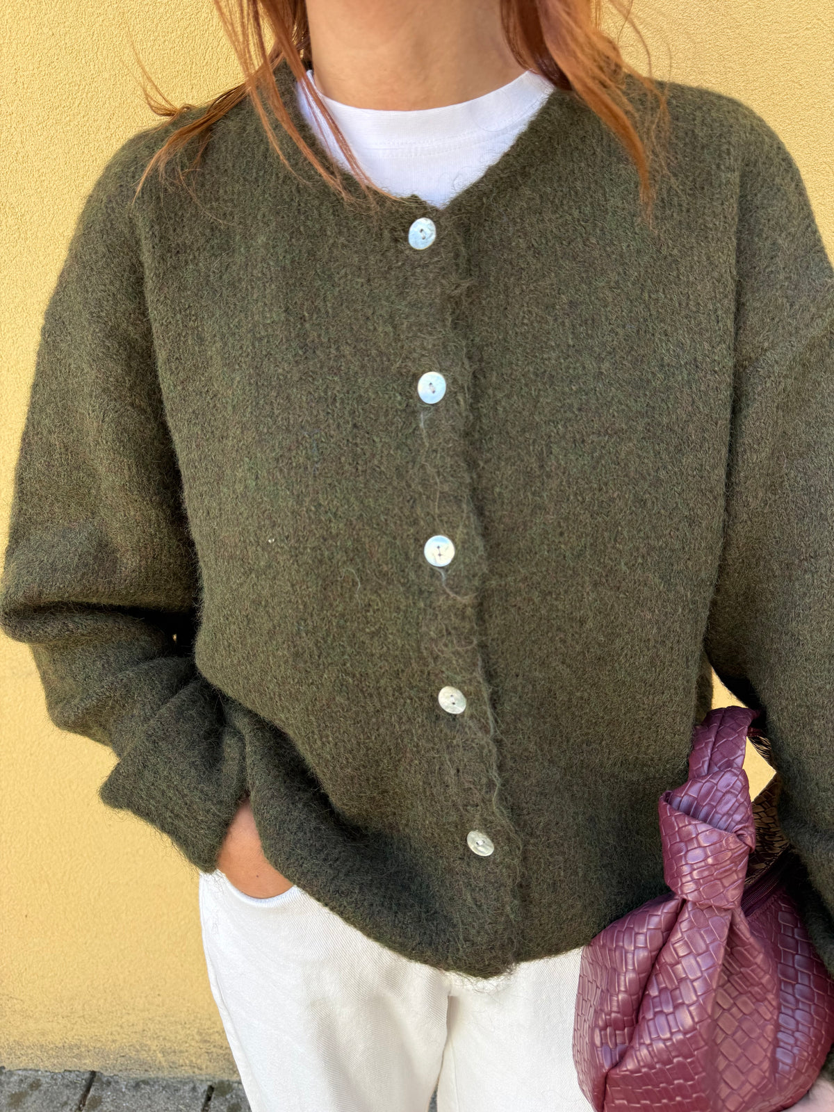 Cardigan Olívia - Verde Azeitona
