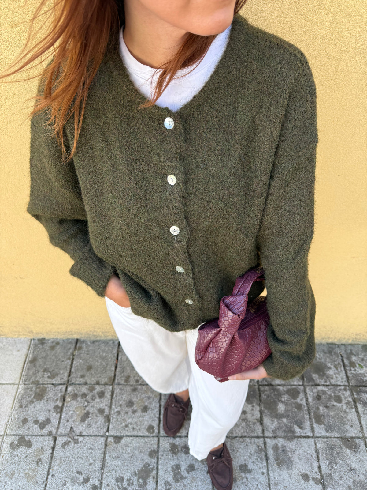 Cardigan Olívia - Verde Azeitona