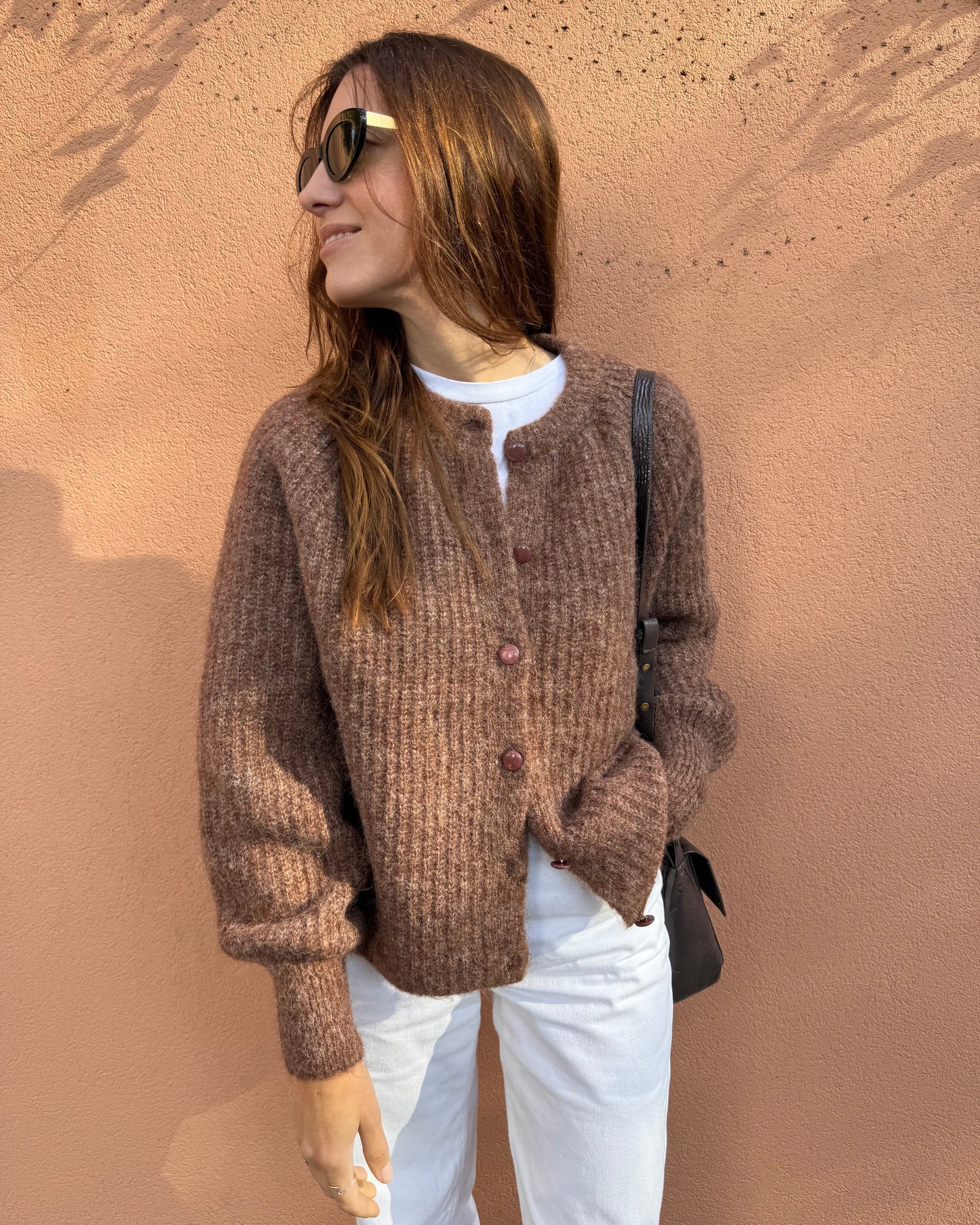 Cardigan Amélia - Castanho ( Pré-venda - Envio até 09/12)