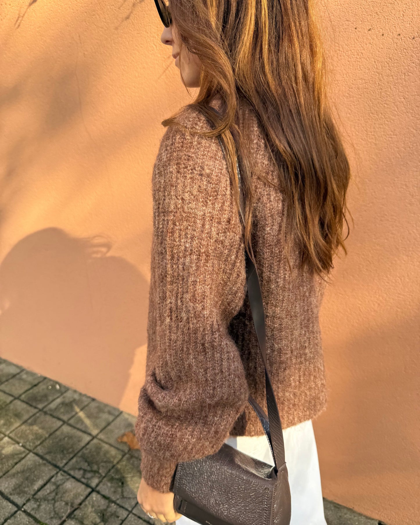 Cardigan Amélia - Castanho ( Pré-venda - Envio até 09/12)