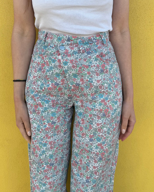 Flower Power - Wide Leg Jeans