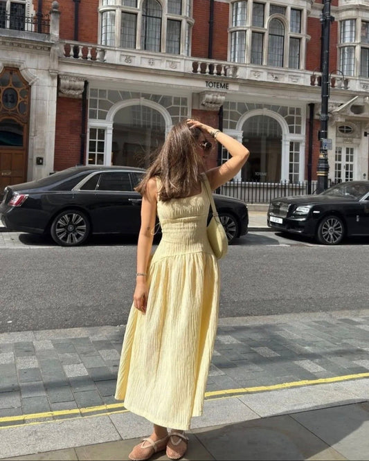 Vestido Alicante - Amarelo Manteiga