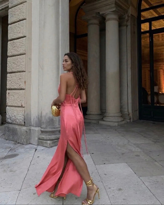 Vestido Guadalupe - Acetinado Rosa