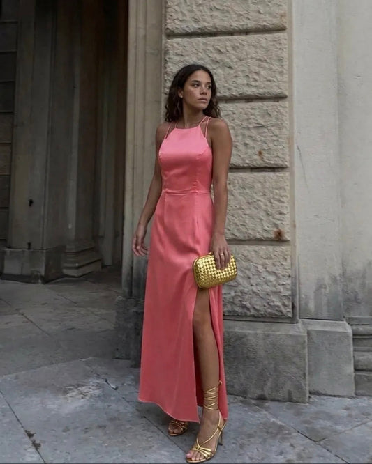 Vestido Guadalupe - Acetinado Rosa