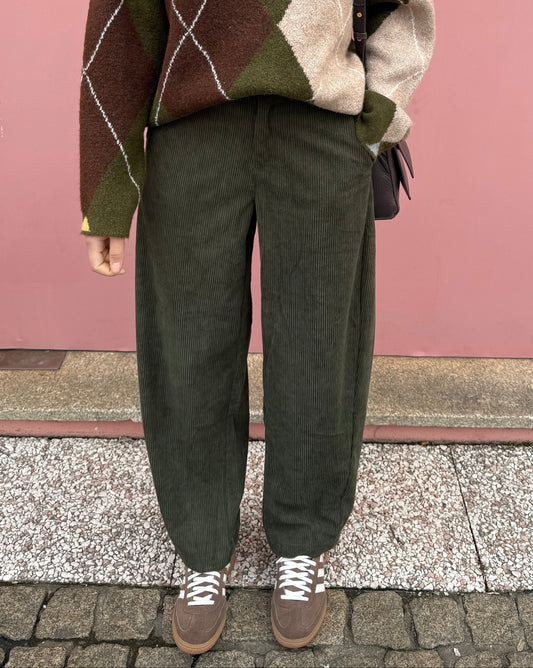 Calças Bombazina Cáqui