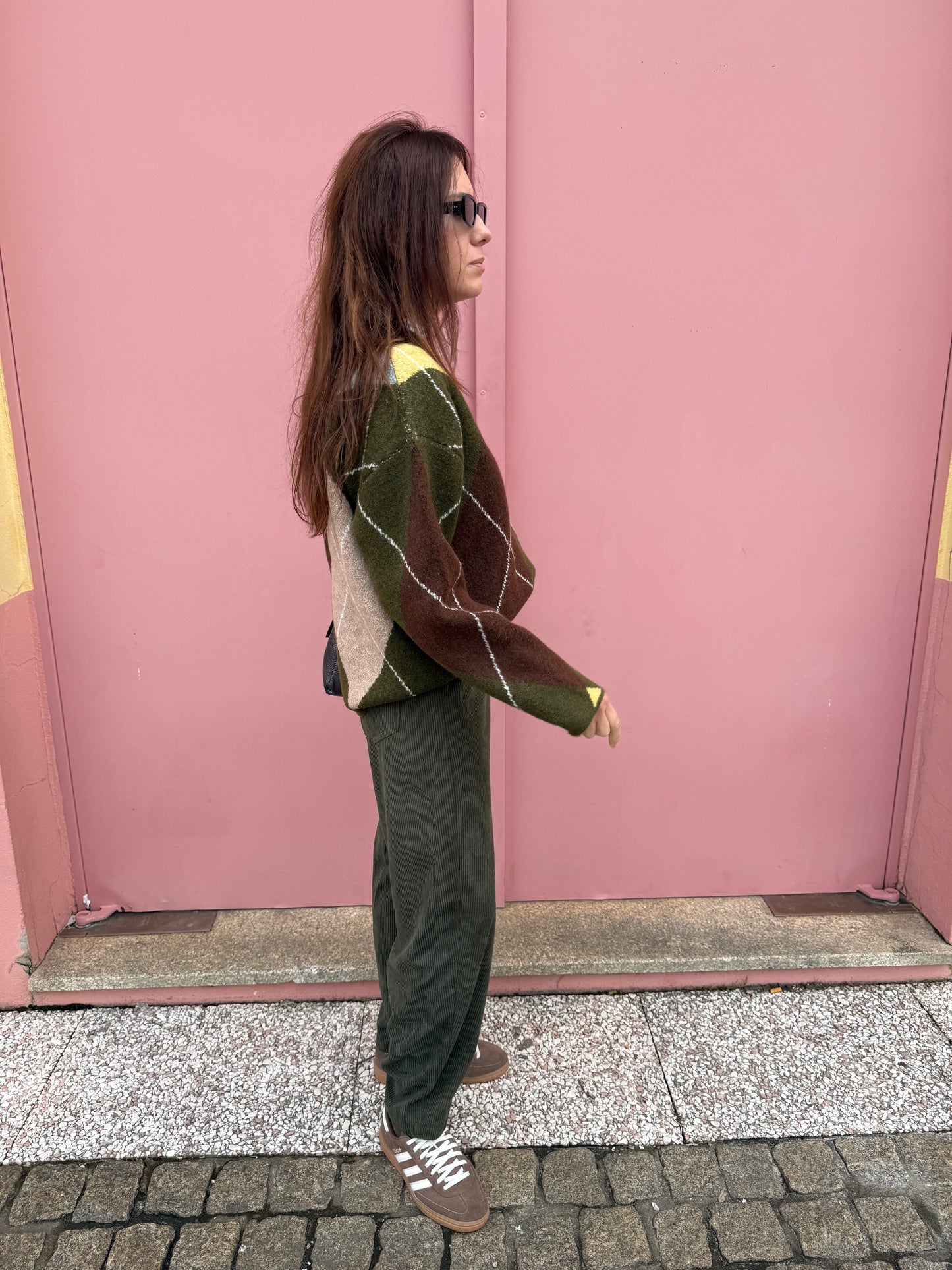 Calças Bombazina Cáqui