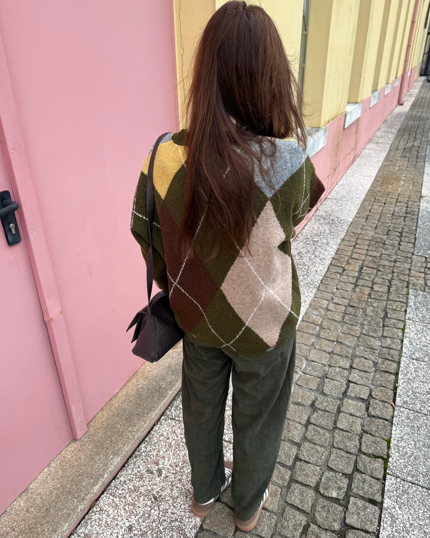 Camisola Losangos Cáqui